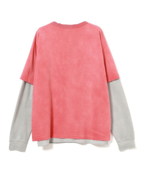 BEAMS(ビームス)の「レイヤード フェード ロングスリーブ Tシャツ(Tシャツ/カットソー・メンズ・レッド系その他/ブラック系その他・X-LARGE/LARGE/SMALL/MEDIUM)」の9枚目の写真