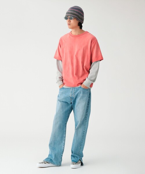 BEAMS(ビームス)の「レイヤード フェード ロングスリーブ Tシャツ(Tシャツ/カットソー・メンズ・レッド系その他/ブラック系その他・X-LARGE/LARGE/SMALL/MEDIUM)」の11枚目の写真