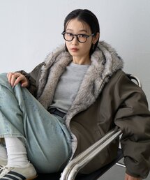 muta★リバーシブルファーMA-1ブルゾン★ネイビー★2way muta☆リバーシブルファーMA-1ブルゾン☆ネイビー☆2way muta