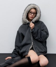CIAOPANIC TYPY | 【WEB限定】2WAYリバーシブルファーフードナイロンブルゾン(MA-1)