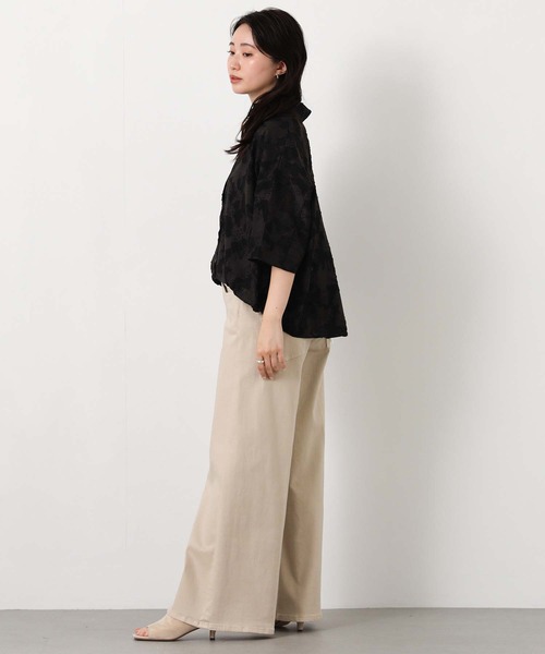 Gready Brilliant(グレディブリリアン)の「花カットジャガードドロストブラウス(シャツ/ブラウス・レディース・アイボリー/ブラック・38)」の13枚目の写真