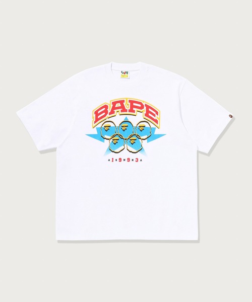 A BATHING APE(アベイシングエイプ)の「BAPE TWIN STA SPORT COLLEGE RELAXED FIT TEE(Tシャツ/カットソー・メンズ・サックスブルー/ブラック/ホワイト・MEDIUM/SMALL/X-LARGE/XX-LARGE/LARGE)」の1枚目の写真