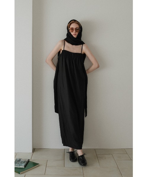 tento(テント)の「Belted Cocoon Dress(ワンピース・レディース・ブラック/グレー・38/36)」の4枚目の写真