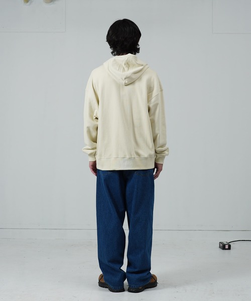 jiggys shop(ジギーズショップ)の「ピグメントジップアップ裏毛パーカー(パーカー・メンズ・ブラック/アイボリー・SMALL/MEDIUM/LARGE)」の13枚目の写真