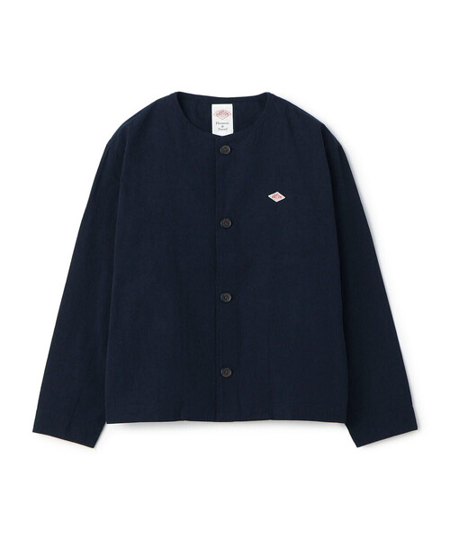 DANTON(ダントン)の「Women's Organic Cotton Washer Collarless Shirt(シャツ/ブラウス・レディース・ネイビー/オリーブ/ライトグレー・36/38)」の1枚目の写真