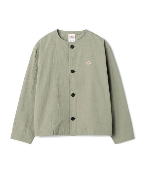 DANTON(ダントン)の「Women's Organic Cotton Washer Collarless Shirt(シャツ/ブラウス・レディース・ネイビー/オリーブ/ライトグレー・36/38)」の3枚目の写真