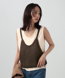 BAYFLOW | [単品使いも可]ニットキャミレイヤードノースリーブ(Tシャツ/カットソー)