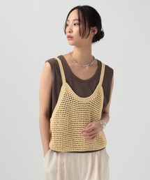 BAYFLOW | [単品使いも可]ニットキャミレイヤードノースリーブ(Tシャツ/カットソー)