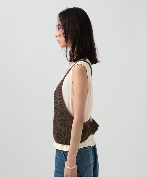 BAYFLOW（ベイフロー）の「[単品使いも可]ニットキャミレイヤードノースリーブ（Tシャツ/カットソー・レディース・ブラウン/イエロー・FREE）」の18枚目の写真