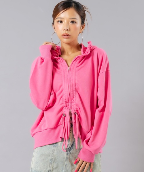 ANAP(アナップ)の「フリルパーカー(パーカー・レディース・ピンク/ブラック/ライトグレー・F)」の13枚目の写真