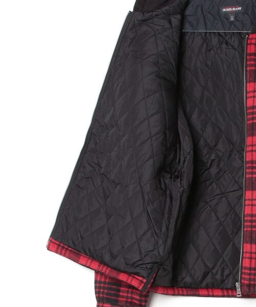 GUESS JEANS(ゲスジーンズ)の「GUESS JEANS Hooded Flannel Shirt アウター ジャケット(その他アウター・メンズ・レッド系その他・LARGE/SMALL/X-LARGE/MEDIUM)」の6枚目の写真