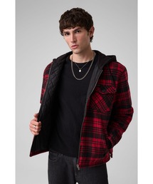 GUESS JEANS | GUESS JEANS Hooded Flannel Shirt アウター ジャケット(その他アウター)