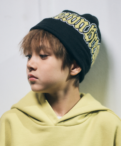 KIDS BIG BB SHORT BEANIE - BLACK（ニットキャップ/ビーニー