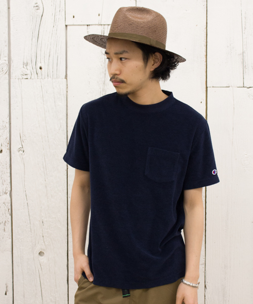 Champion（チャンピオン）の「【Champion/チャンピオン】×【Ciaopanic】 別注　T/CテリークロスパイルポケットＴ（Tシャツ/カットソー・メンズ・ホワイト/グレー/ネイビー・LARGE/MEDIUM）」の3枚目の写真