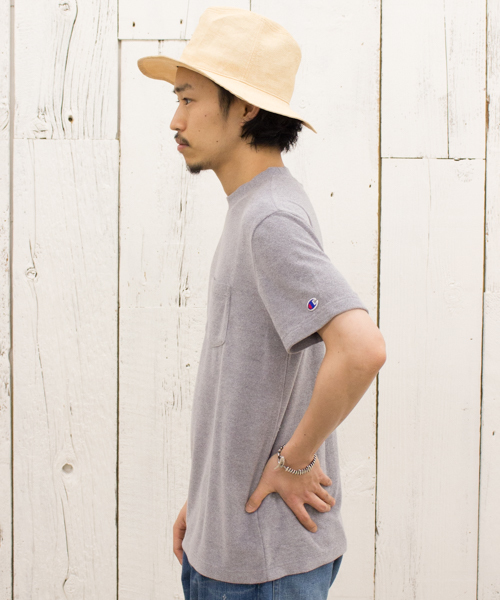 Champion（チャンピオン）の「【Champion/チャンピオン】×【Ciaopanic】 別注　T/CテリークロスパイルポケットＴ（Tシャツ/カットソー・メンズ・ホワイト/グレー/ネイビー・LARGE/MEDIUM）」の4枚目の写真