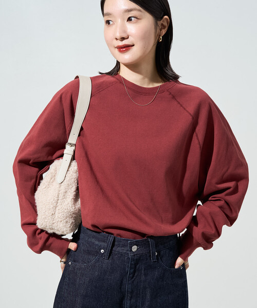 FREAK'S STORE(フリークスストア)の「限定展開 USAコットン ラグラン ロングスリーブ Tシャツ(Tシャツ/カットソー・レディース・ダークブラウン/ブラック/ネイビー/その他/ナチュラル/その他1/ワイン/オリーブ/グレー・フリ-)」の17枚目の写真