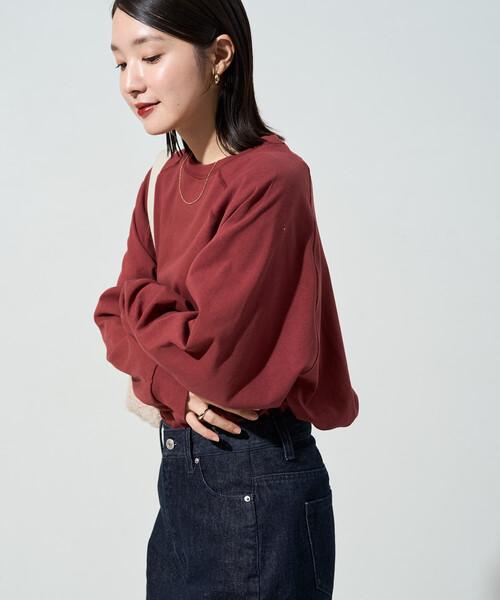 FREAK'S STORE(フリークスストア)の「限定展開 USAコットン ラグラン ロングスリーブ Tシャツ(Tシャツ/カットソー・レディース・ダークブラウン/ブラック/ネイビー/その他/ナチュラル/その他1/ワイン/オリーブ/グレー・フリ-)」の18枚目の写真