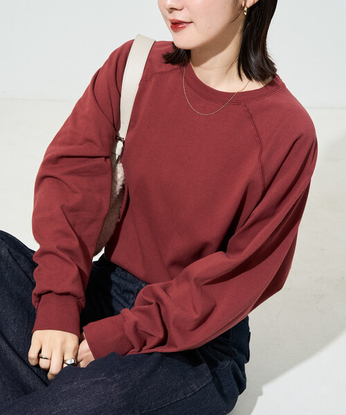 FREAK'S STORE(フリークスストア)の「限定展開 USAコットン ラグラン ロングスリーブ Tシャツ(Tシャツ/カットソー・レディース・ダークブラウン/ブラック/ネイビー/その他/ナチュラル/その他1/ワイン/オリーブ/グレー・フリ-)」の19枚目の写真