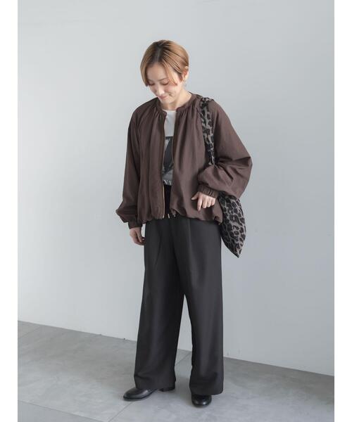 Te chichi(テチチ)の「ノーカラーギャザーバルーンブルゾン(ブルゾン・レディース・ブラック/ブラウン/グレー・F)」の9枚目の写真