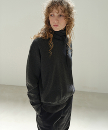 All-day Cotton Round Knit - Charcoal