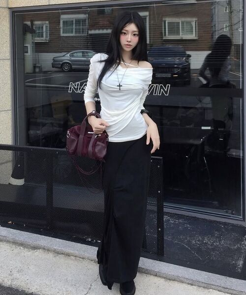 ROCKCAKE(ロックケーキ)の「Draped Maxi Skirt - Black(スカート・レディース・その他・SMALL)」の9枚目の写真