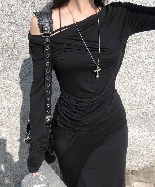 ROCKCAKE（ロックケーキ）の「Draped Maxi Skirt - Black（スカート・レディース・その他・SMALL）」の10枚目の写真