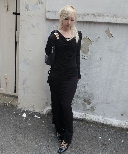 ROCKCAKE（ロックケーキ）の「Draped Maxi Skirt - Black（スカート・レディース・その他・SMALL）」の11枚目の写真