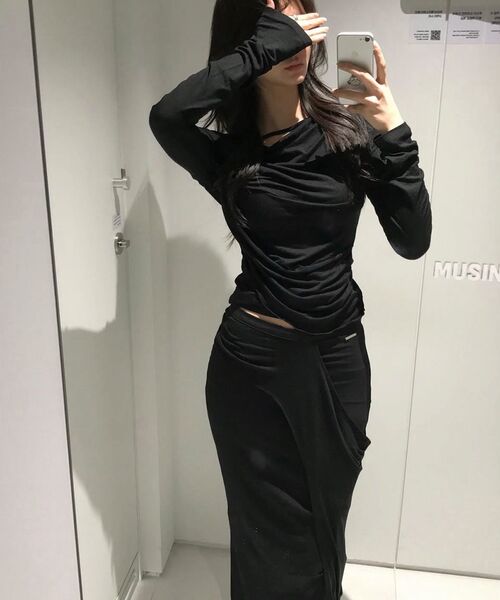 ROCKCAKE（ロックケーキ）の「Draped Maxi Skirt - Black（スカート・レディース・その他・SMALL）」の21枚目の写真