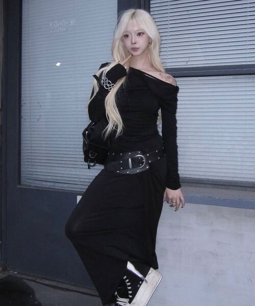 ROCKCAKE（ロックケーキ）の「Draped Maxi Skirt - Black（スカート・レディース・その他・SMALL）」の20枚目の写真