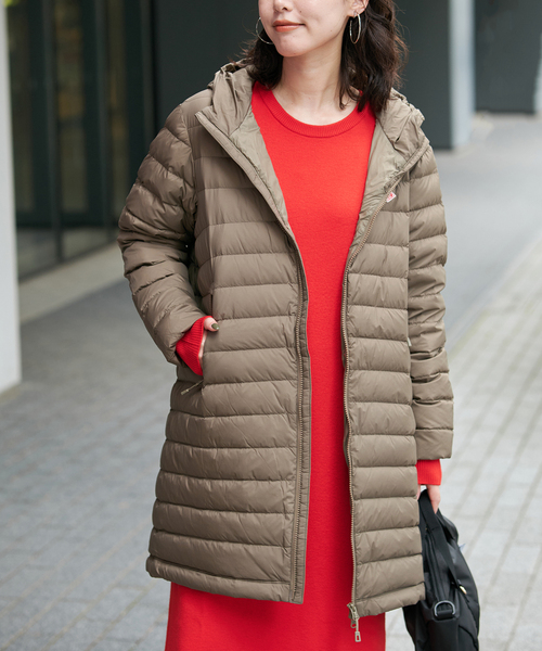 DANTON（ダントン）の「《追加》DANTON/ダントン MIDDLE DOWN LONG DT-A0566（ダウンジャケット/コート・レディース・チャコールグレー/ブラック/カーキ・SMALL/MEDIUM）」の3枚目の写真