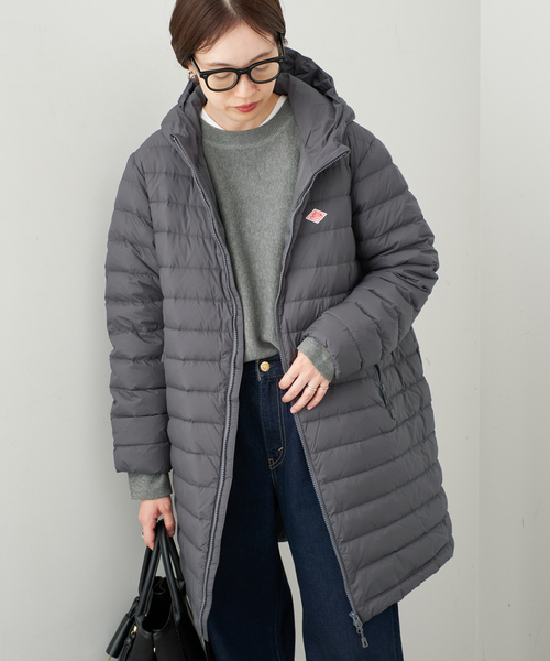 DANTON（ダントン）の「《追加》DANTON/ダントン MIDDLE DOWN LONG DT-A0566（ダウンジャケット/コート・レディース・チャコールグレー/ブラック/カーキ・SMALL/MEDIUM）」の2枚目の写真