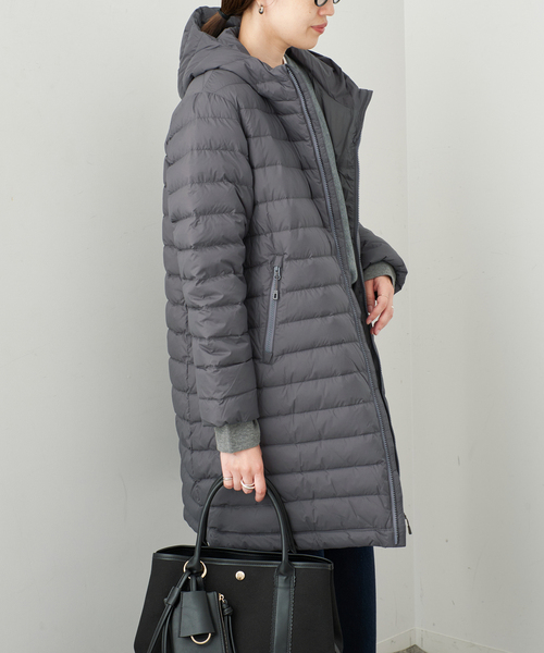 DANTON（ダントン）の「《追加》DANTON/ダントン MIDDLE DOWN LONG DT-A0566（ダウンジャケット/コート・レディース・チャコールグレー/ブラック/カーキ・SMALL/MEDIUM）」の20枚目の写真