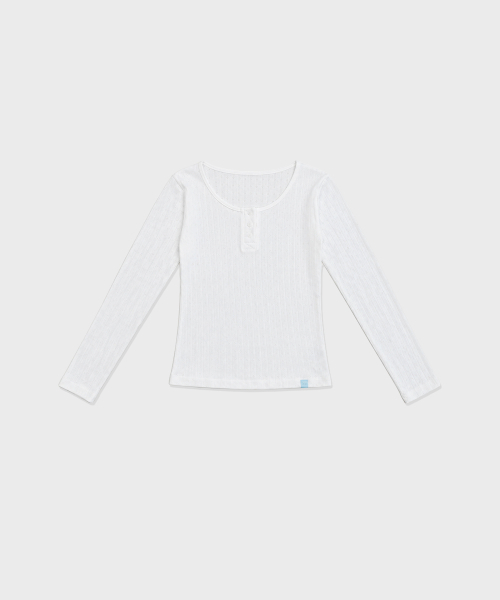 INEE(イニ)の「アイレットラウンドTシャツ - アイボリー、ブラック、グレー(Tシャツ/カットソー・レディース・ライトグレー/ブラック/アイボリー・FREE)」の9枚目の写真