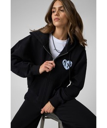 GUESS JEANS Puff Heart Zip Hoodie