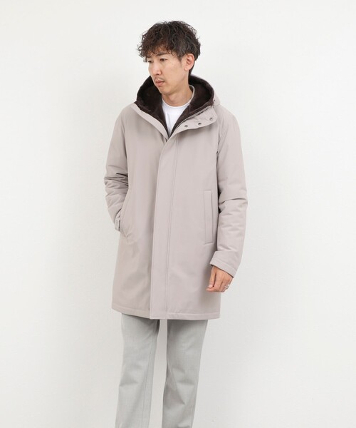HERNO(ヘルノ)の「【HERNO/ヘルノ】HOOD BOA LONG 26AW(その他アウター・メンズ・グレイッシュベージュ/ブラック・46/48/50)」の5枚目の写真