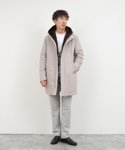 HERNO(ヘルノ)の「【HERNO/ヘルノ】HOOD BOA LONG 26AW(その他アウター・メンズ・グレイッシュベージュ/ブラック・46/48/50)」の8枚目の写真