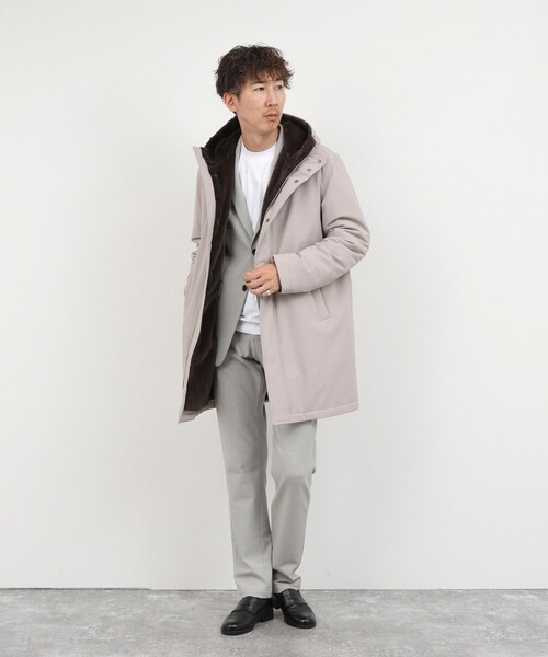 HERNO(ヘルノ)の「【HERNO/ヘルノ】HOOD BOA LONG 26AW(その他アウター・メンズ・グレイッシュベージュ/ブラック・46/48/50)」の9枚目の写真