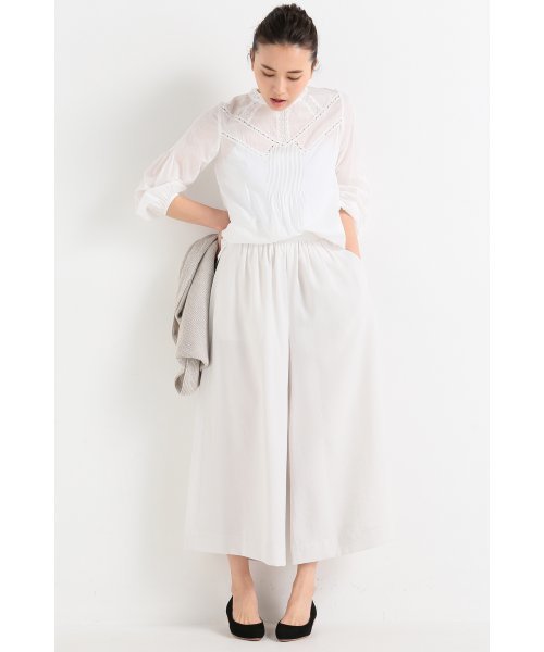 FRAMeWORK（フレームワーク）の「R/Nギャザークロップドパンツ◆（その他パンツ・レディース・ネイビー/ホワイト・36/40/38）」の12枚目の写真