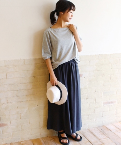 FRAMeWORK（フレームワーク）の「R/Nギャザークロップドパンツ◆（その他パンツ・レディース・ネイビー/ホワイト・36/40/38）」の16枚目の写真