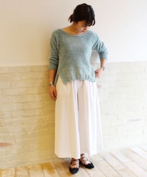 FRAMeWORK（フレームワーク）の「R/Nギャザークロップドパンツ◆（その他パンツ・レディース・ネイビー/ホワイト・36/40/38）」の17枚目の写真