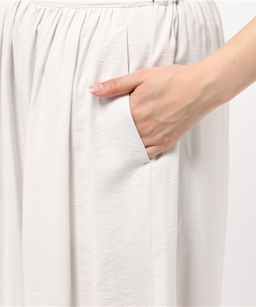 FRAMeWORK（フレームワーク）の「R/Nギャザークロップドパンツ◆（その他パンツ・レディース・ネイビー/ホワイト・36/40/38）」の3枚目の写真