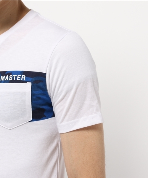 VENCEEXCHANGE（ヴァンスエクスチェンジ）の「迷彩パネルプリント半袖T      （Tシャツ/カットソー・メンズ・ブラック/オフホワイト・LARGE/MEDIUM/SMALL）」の6枚目の写真