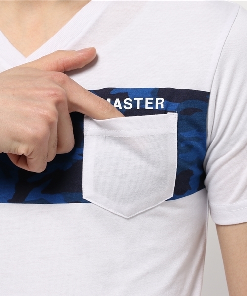 VENCEEXCHANGE（ヴァンスエクスチェンジ）の「迷彩パネルプリント半袖T      （Tシャツ/カットソー・メンズ・ブラック/オフホワイト・LARGE/MEDIUM/SMALL）」の7枚目の写真