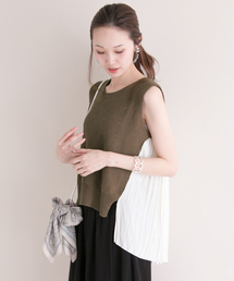 URBAN RESEARCH | UR プリーツドッキングニット(ニット/セーター)