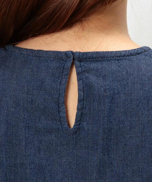 green label relaxing（グリーンレーベルリラクシング）の「CB C MILLS DNM N/SL PO ブラウス◆（シャツ/ブラウス・レディース・ライトブルー/ネイビー・FREE）」の11枚目の写真