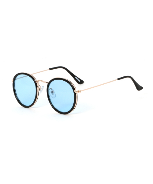 PUNYUS（プニュズ）の「ラウンドカラーサングラス（サングラス・レディース・ブラウン/ブルー/ブラック・FREE）」の3枚目の写真