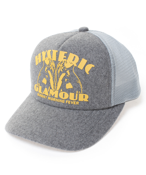 HYSTERIC GLAMOUR（ヒステリックグラマー）の「EVER SUNDAY pt メルトン メッシュキャップ（キャップ・メンズ・レッド/トップグレー/ブラック・FREE）」の3枚目の写真