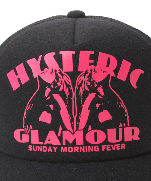 HYSTERIC GLAMOUR（ヒステリックグラマー）の「EVER SUNDAY pt メルトン メッシュキャップ（キャップ・メンズ・レッド/トップグレー/ブラック・FREE）」の6枚目の写真