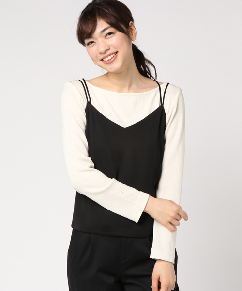 ESTNATION（エストネーション）の「ESTNATION キャミソール（キャミソール・レディース・ブラック/ホワイト・36/38）」の14枚目の写真