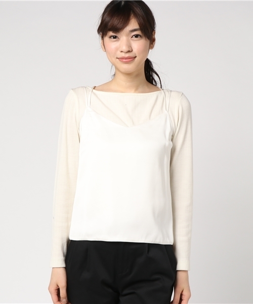 ESTNATION（エストネーション）の「ESTNATION キャミソール（キャミソール・レディース・ブラック/ホワイト・36/38）」の3枚目の写真